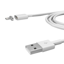 Магнитен USB кабел за iOS (iPhone) - бял