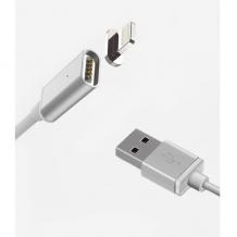 Магнитен USB кабел за iOS (iPhone) - бял