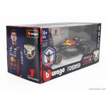 Метална кола Red Bull Racing RB19 Team Oracle Red Bull Racing Max Verstappen Formula 1 World Champion 2023 with standing pilot figure - Bburago 1:24 