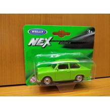 Колекционерска Количка WELLY NEX Trabant 601 метален модел мащаб 1:64 - Зелен