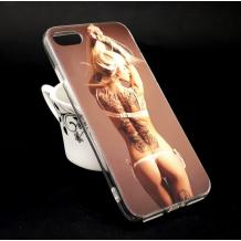 Силиконов калъф / гръб / TPU за Apple iPhone 7 - момиче с татуси