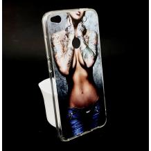 Силиконов калъф / гръб / TPU за Huawei Honor 8 Lite - Tattoo Girl / момиче с дънки