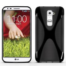 Силиконов калъф / гръб / ТПУ X Line за LG G2 D802 / LG G2 - черен