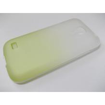Силиконов гръб / калъф / TPU за Samsung Galaxy S4 mini i9190 / i9192 / i9195 - бяло и зелено с бял твърд кант