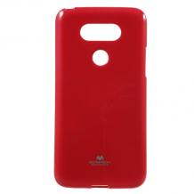 Луксозен силиконов калъф / гръб / TPU Mercury GOOSPERY Jelly Case за LG G5 - червен