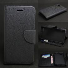 Кожен калъф Flip тефтер Mercury GOOSPERY Fancy Diary със стойка за Sony Xperia Z5 Compact / Xperia Z5 mini - черен