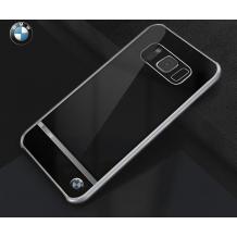 Оригинален твърд гръб BMW Mirror Electroplated Metal Hard Case за Samsung Galaxy S8 G950 - черен / сребрист кант