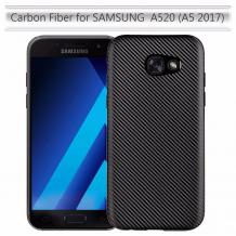 Луксозен силиконов калъф / гръб / TPU за Samsung Galaxy A5 2017 A520 - черен / carbon