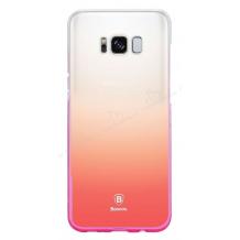 Луксозен гръб Baseus Glaze Case за Samsung Galaxy S8 G950 - преливащ / златисто и розово