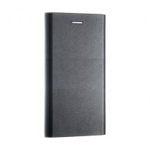 Кожен калъф Bravo Book със стойка за Huawei P Smart - черен / Flexi
