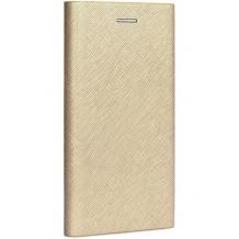 Кожен калъф Bravo Book със стойка за Samsung Galaxy S9 G960 - златен / Flexi