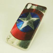 Силиконов калъф / гръб / TPU за HTC Desire 628 - цветен / Captain America