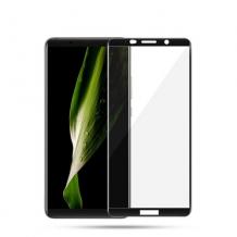 Оригинален извит стъклен протектор /3D full cover Tempered glass screen protector / за Huawei Mate 10 Pro - черен