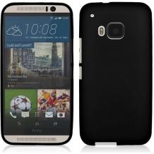 Силиконов калъф / гръб / TPU за HTC One M9 - черен / мат