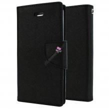 Луксозен кожен калъф Flip тефтер със стойка MERCURY Fancy Diary за Xiaomi Mi 5 - черен