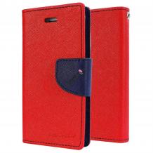 Луксозен кожен калъф Flip тефтер със стойка MERCURY Fancy Diary за Asus Zenfone Go ZB452KG (4.5) - червен