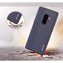 Луксозен кожен гръб G-Case Earl Series за Samsung Galaxy S9 Plus G965 - син