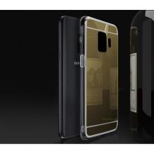 Луксозен силиконов калъф / гръб / TPU за Samsung Galaxy S9 G960 - златист / огледален