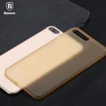 Луксозен твърд гръб BASEUS Slim Case за Apple iPhone 7 Plus / iPhone 8 Plus  - златист