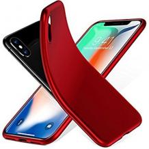 Силиконов калъф / гръб / TPU за Apple iPhone X - тъмно червен