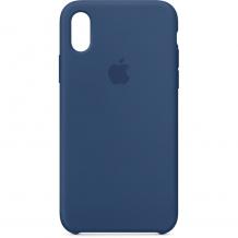 Оригинален гръб Silicone Case MMWN2FE/A за Apple iPhone X - тъмно син