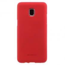 Луксозен силиконов калъф / гръб / TPU Mercury GOOSPERY Soft Jelly Case за Samsung Galaxy J7 2017 J730 - червен