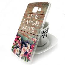 Силиконов калъф / гръб / TPU за Samsung Galaxy S7 Edge G935 - цветен / Live / Laugh / Love