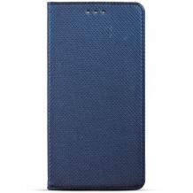 Кожен калъф Magnet Case със стойка за Huawei P20 Lite - син