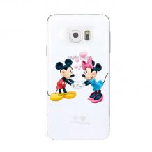 Твърд гръб за Samsung Galaxy S6 G920 - Mickey and Minnie / прозрачен