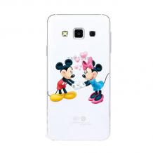 Твърд гръб за Samsung Galaxy J5 J500 - Mickey and Minnie / прозрачен