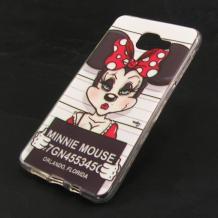 Силиконов калъф / гръб / TPU за Samsung Galaxy A5 2016 A510 - бял / Minnie Mouse