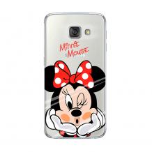 Силиконов гръб / калъф / TPU  за Samsung Galaxy A3 2016 A310 - Minnie Mouse / прозрачен