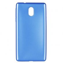 Луксозен силиконов калъф / гръб / TPU Jelly Case Flash Mat за Nokia 6 2017- син