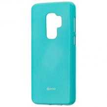 Луксозен силиконов калъф / гръб / TPU Roar LA-LA Glaze Series за Samsung Galaxy S9 Plus G965 - светло син / брокат