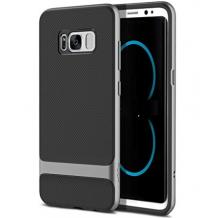 Луксозен калъф Rock Royce Series за Samsung Galaxy Note 8 N950 - черен със сив кант