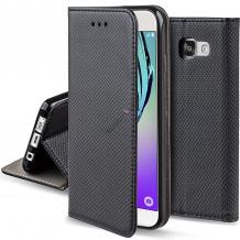 Кожен калъф Magnet Case със стойка за Samsung Galaxy J7 2016 J710 - черен