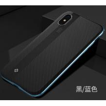 Луксозен гръб TOTU Design BLADE Series за Apple iPhone 7 / iPhone 8 - черен / син кант