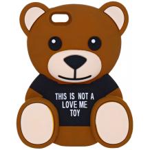 Силиконов калъф / гръб / TPU 3D за Samsung Galaxy S6 G920 - Teddy Bear / This Is Not A Love Me Toy / черен
