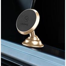 Луксозна универсална магнитна стойка за кола USAMS / USAMS Magnetic Car Phone Holder - златиста