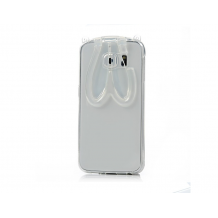 Силиконов калъф / гръб / TPU NICE Case със стойка за Samsung Galaxy S6 Edge G925 - прозрачен / заешки ушички
