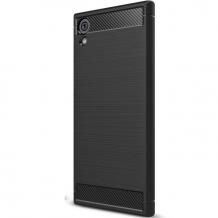 Силиконов калъф / гръб / TPU за Sony Xperia XA1 - черен / carbon