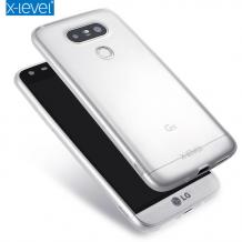 Луксозен силиконов калъф / гръб / TPU X-level за LG G6 - прозрачен