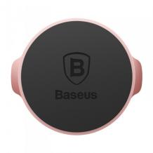 Универсална магнитна стойка BASEUS Холдер Small Ear / Flat mini за Samsung , LG, HTC, Sony, Nokia, Huawei, ZTE, Apple, BlackBerry, Lenovo и други - черно с розово