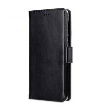 Луксозен кожен калъф Flip Ultra Slim тефтер Flexi със стойка за Huawei Y5 2018 - черен