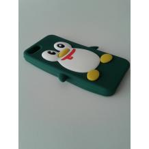 Силиконов гръб / калъф / TPU 3D за Apple iPhone 5/5G - зелен /Pinguin