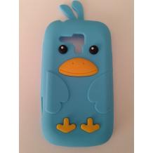 Силиконов гръб / калъф / TPU 3D за Samsung Galaxy S Duos S7562 - син / Angry Bird