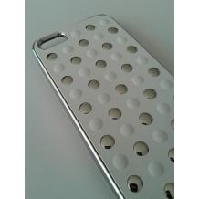 Заден предпазен твърд гръб за Apple iPhone 5 / 5S - огледални точки / бял
