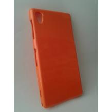 Силиконов гръб / калъф / ТПУ за Sony Xperia Z1 L39h - оранжев / гланц