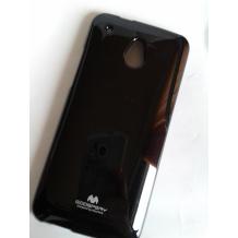 Луксозен силиконов гръб / калъф / TPU Mercury за HTC One Mini M4 - JELLY CASE Goospery / черен с брокат