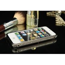 Луксозен твърд гръб FTV с камъни Swarovski за Apple iPhone 5 / iPhone 5S - черен